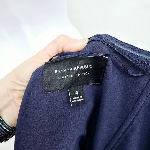 Banana Republic Limited Edition Strapless Mini Cocktail Dress Blue 4 - Picture 5 of 7